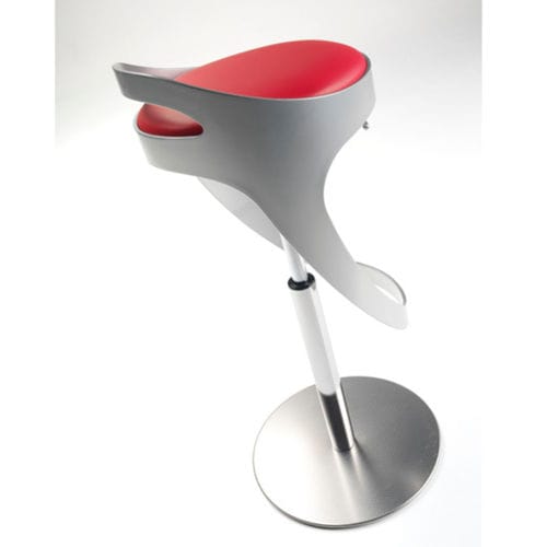 Tabouret de bar contemporain - RE ARTÙ - ALTEK ITALIA DESIGN - en cuir / en simili cuir / avec piètement en aluminium
