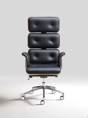 Fauteuil de direction design - ARMADILLO 1 - ALTEK ITALIA DESIGN - en cuir / en fonte d'aluminium / en acier