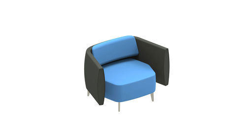 Fauteuil contemporain - AIRWAVE 20 - ALTEK ITALIA DESIGN - en simili cuir / en mousse de polyuréthane / en tissu
