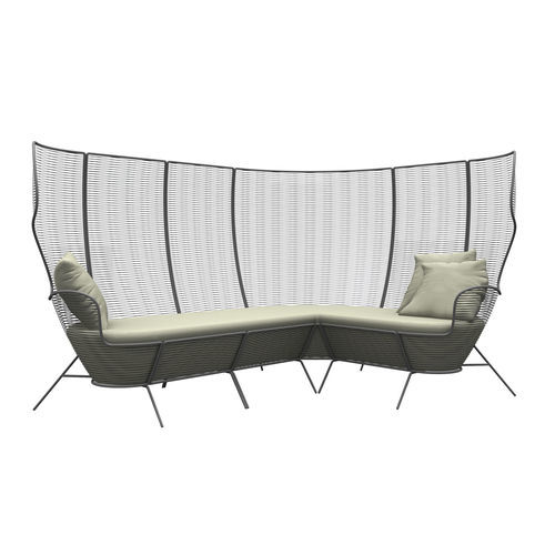 Salon de jardin contemporain - QUIZAS - ALTEK ITALIA DESIGN - en maille métallique / en fer / en acier galvanisé