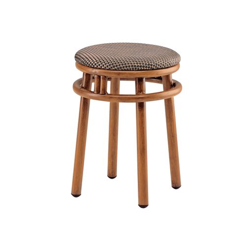 Tabouret contemporain - TONDO - Antiga Primo-Secondo & C. - en tissu / avec piètement en aluminium / tapissé
