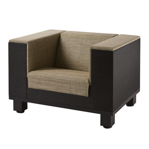 Fauteuil contemporain - ARIA 110 - Antiga Primo-Secondo & C. - en tissu / en aluminium / tapissé
