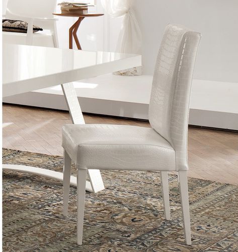 Chaise contemporaine - CUBE - Rossetto Armobil - d'intérieur / en cuir / tapissée
