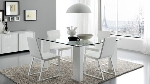 Table contemporaine - TWEEN - Rossetto Armobil - en verre / carrée / rectangulaire