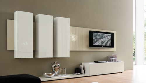 Ensemble TV mural contemporain - TWEEN COMPOSIZIONE 02 - Rossetto Armobil
