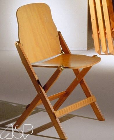 Chaise contemporaine - SAM - Art & Form - bois / en bois / pliante
