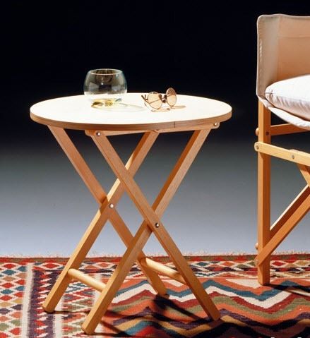 Table d'appoint contemporaine - CRIC-CRAC  - Art & Form - en bois / pliante / résidentielle