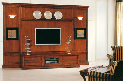 Ensemble TV mural classique - ART. 2105 - Arte Antiqua di Zen Adriano - en bois