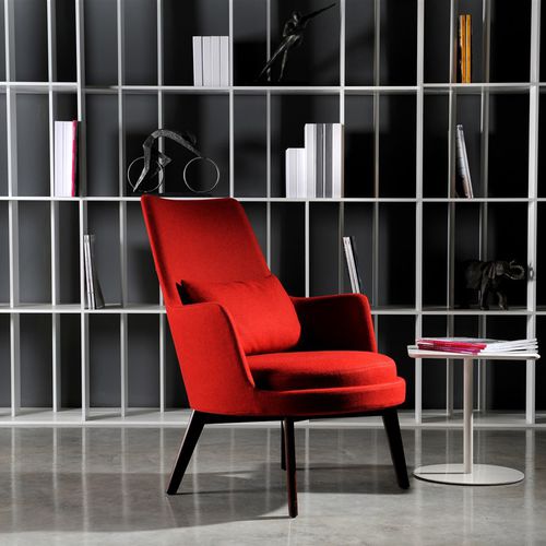 Fauteuil visiteur contemporain - LOOP - B&T Design - en simili cuir / en cuir / en tissu