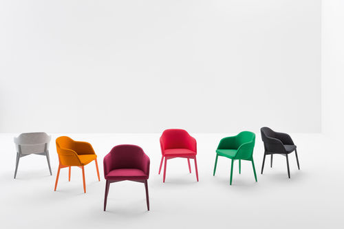 Chaise contemporaine - SPY - Billiani - d'intérieur / en tissu / en cuir