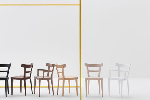 Chaise contemporaine - CAFÈ - Billiani - d'intérieur / en tissu / en cuir