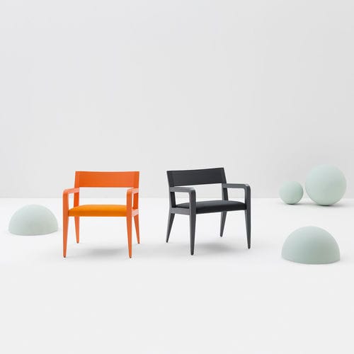 Fauteuil contemporain - ARAGOSTA - Billiani - en simili cuir / en cuir / en tissu