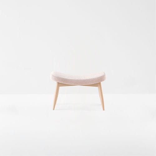 Tabouret contemporain - SPY - Billiani - en hêtre / avec piètement en hêtre / tapissé