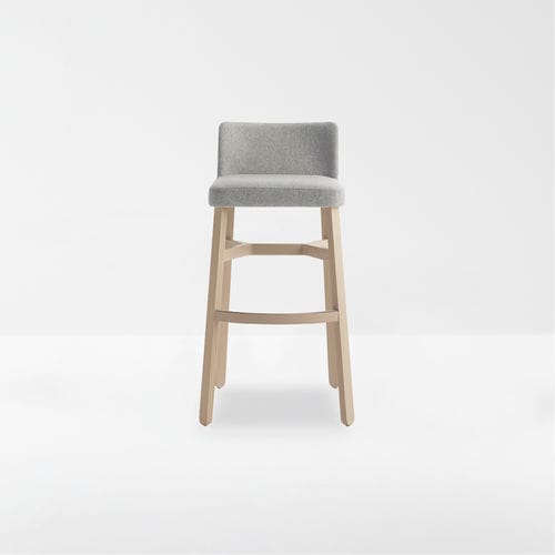 Chaise de bar contemporaine - CROISSANT - Billiani - d'intérieur / en tissu / avec piètement en hêtre