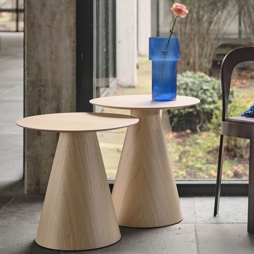Table d'appoint contemporaine - JACKLESS - Blå Station - en bois massif / en placage de bois / en aluminium