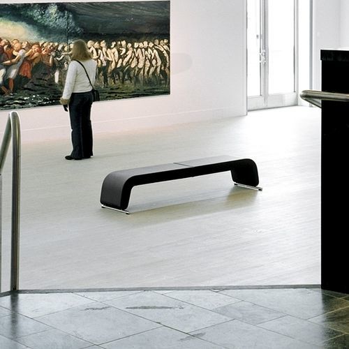 Banquette contemporaine - POLSTERGEIST - Blå Station - en tissu / en cuir / avec piètement en acier chromé