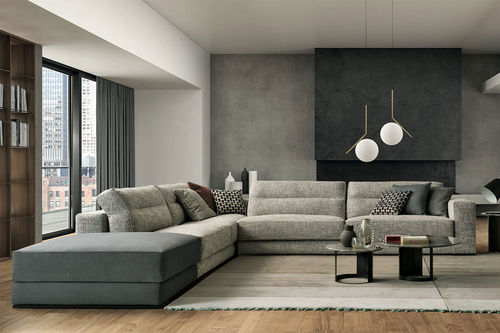 Canapé modulable - Dallas - Bodema - contemporain / en tissu / en cuir