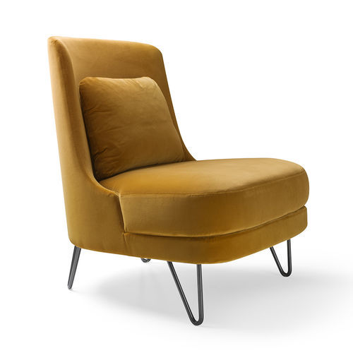 Fauteuil contemporain - Chris - Bodema - en tissu / en cuir / en bois