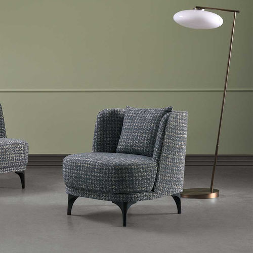 Fauteuil contemporain - Luna - Bodema - en tissu / en cuir / en bois