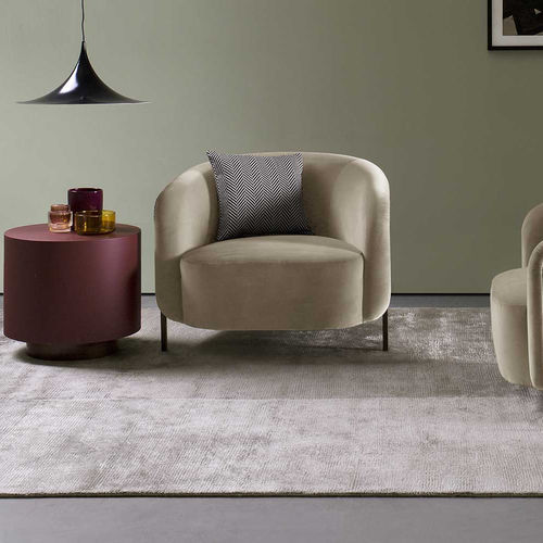 Fauteuil contemporain - Ring - Bodema - en tissu / en cuir / en bois