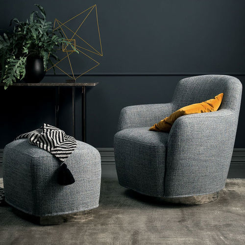 Fauteuil contemporain - Ingrid - Bodema - en tissu / en cuir / en bois