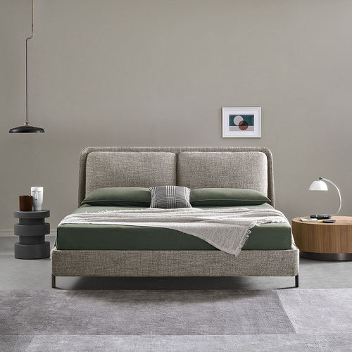 Lit king size - Nara - Bodema - contemporain / tapissé / avec tête de lit