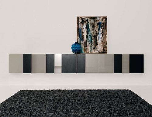 Buffet mural - BAR CODE - Bross Italia - contemporain / en bois laqué / en chêne