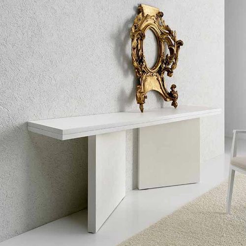 Console contemporaine - CLEVER - Bross Italia - en chêne / avec piètement en bois / rectangulaire