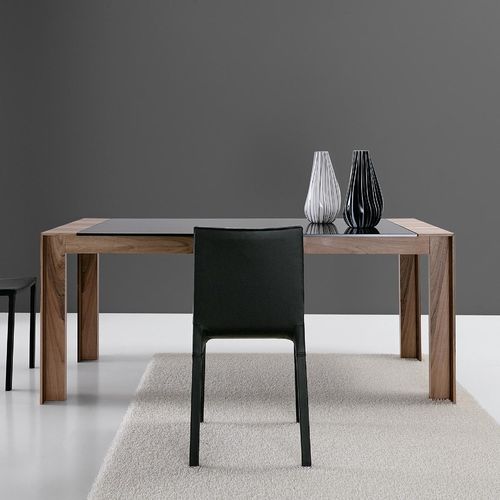 Table contemporaine - PLANO - Bross Italia - en chêne / en noyer / avec piètement en bois