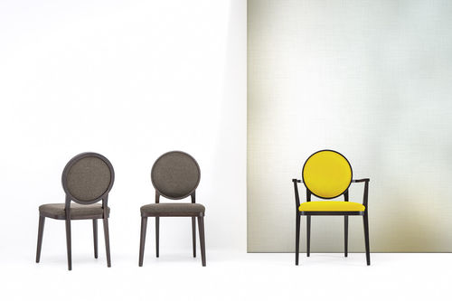 Fauteuil contemporain - PLAZA - Bross Italia - en textile / médaillon / contract