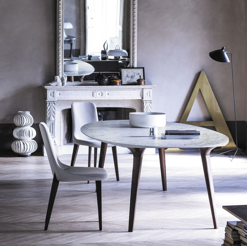 Table à manger contemporaine - ADEMAR - Bross Italia - en chêne / en noyer / en marbre