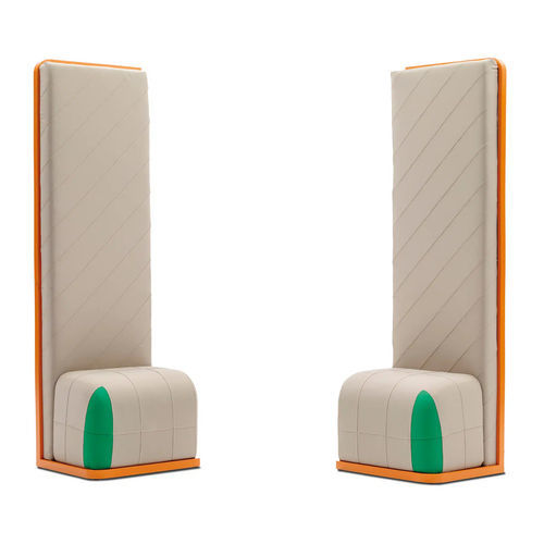 Fauteuil contemporain - Twin - Campeggi - en tissu / en métal peint / avec dossier haut