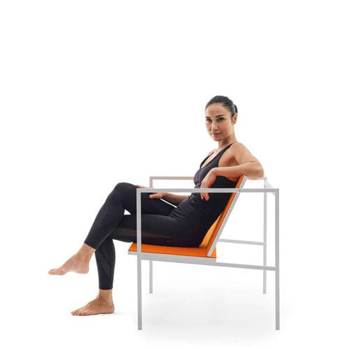 Banc contemporain - Kai - Campeggi - en métal / en feutre / avec dossier