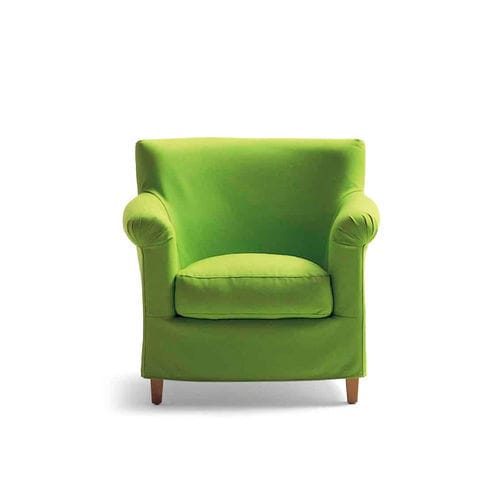 Fauteuil club classique - Country.club - Campeggi - en tissu / en bois / avec coussin amovible