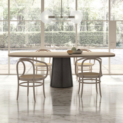 Table contemporaine - DEVILLE - Capo D'Opera Home - en chêne / avec piètement en béton / rectangulaire