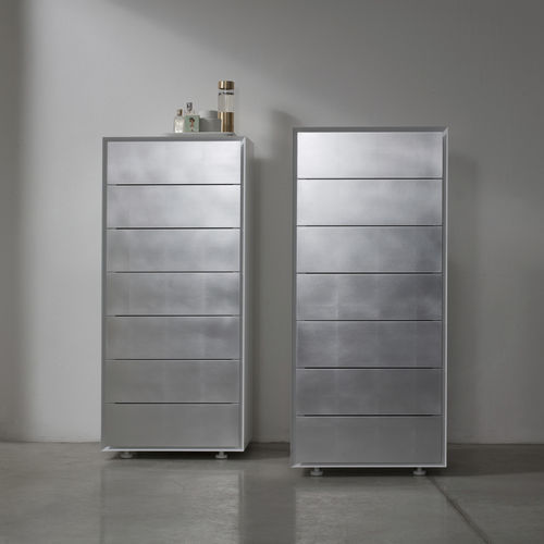 Chiffonnier contemporain - QUARANTACINQUE - Capo D'Opera Home - en chêne / en aluminium laqué / argenté