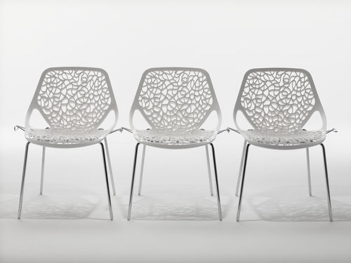 Chaise contemporaine - CAPRICE - Casprini Gruppo Industriale - en tissu / empilable / attachée