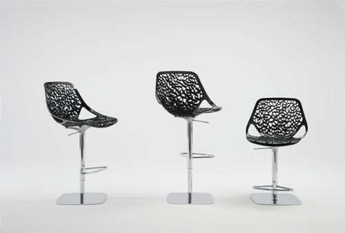 Chaise de bar contemporaine - CAPRICE - Casprini Gruppo Industriale - en tissu / piètement central / résidentielle