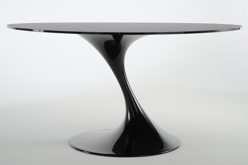 Table contemporaine - ATATLAS BLACK - Casprini Gruppo Industriale - en verre / ronde
