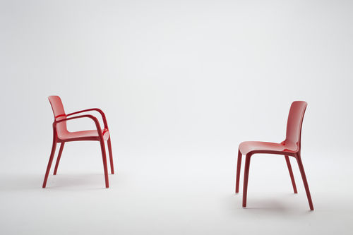 Chaise de restaurant contemporaine - TIFFANY - Casprini Gruppo Industriale - en polycarbonate / avec accoudoirs