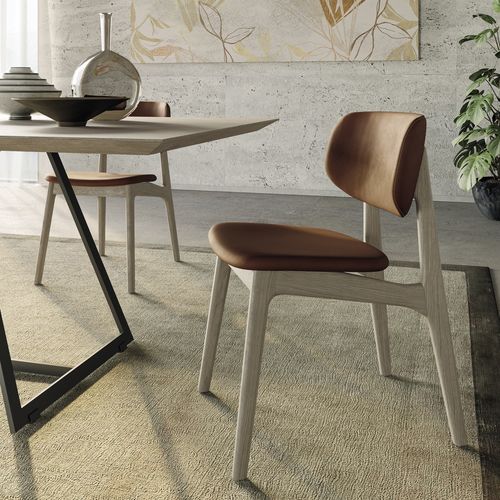 Chaise contemporaine - FLOAT - Dall'Agnese - d'intérieur / en cuir / en tissu