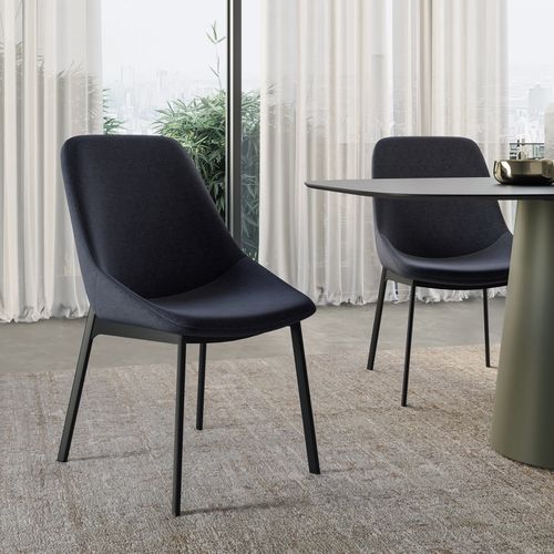 Chaise contemporaine - LE MANS  - Dall'Agnese - d'intérieur / en tissu / en cuir