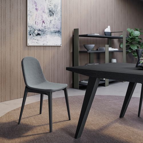 Chaise contemporaine - HULL - Dall'Agnese - d'intérieur / en tissu / en cuir