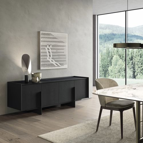 Buffet haut - KATANA - Dall'Agnese - contemporain / en grès cérame / en bois laqué brillant