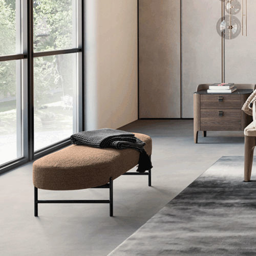Banquette contemporaine - SUPERNOVA  - Dall'Agnese - en tissu / avec piètement en métal / de chambre