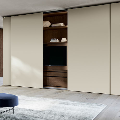 Armoire contemporaine - SIMPLY - Dall'Agnese - en chêne / en bois laqué brillant / en noyer
