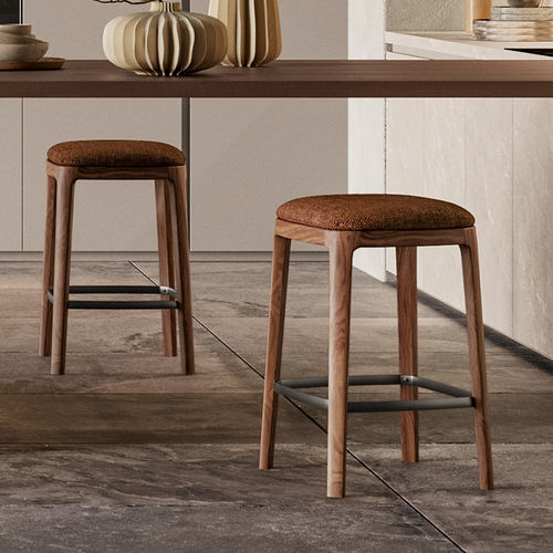 Tabouret de bar contemporain - GULP - Dall'Agnese - en cuir / en tissu / en simili cuir