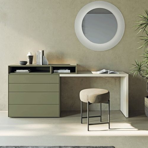 Bureau sur pied - MODULA - Dall'Agnese - contemporain / en bois laqué / droit