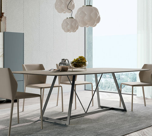 Table à manger contemporaine - RADAR - Dall'Agnese - en chêne / en noyer / en bois laqué mat