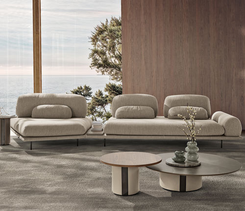 Canapé modulable - Sospiro - maxdivani - contemporain / en tissu / en cuir